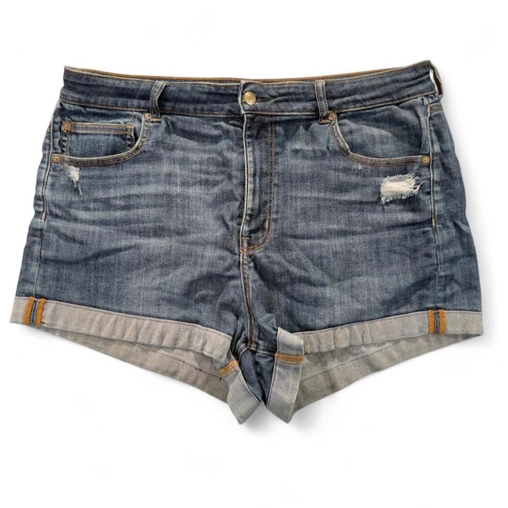 American Eagle Women's Blue and Navy Shorts - Picture 1 of 7